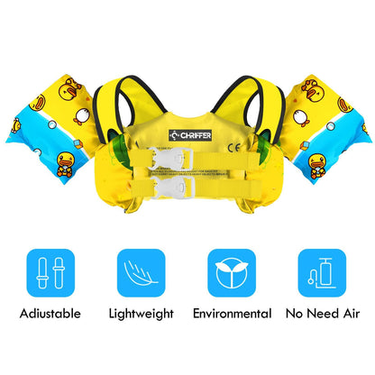 Chriffer Kids Swim Vest Life Jacket 30-55lbs Toddler Floaties with Arm Wings