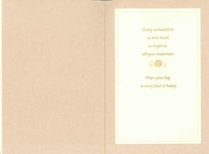 Hallmark Wedding Card Mr. & Mrs. Elegant Design with Envelope