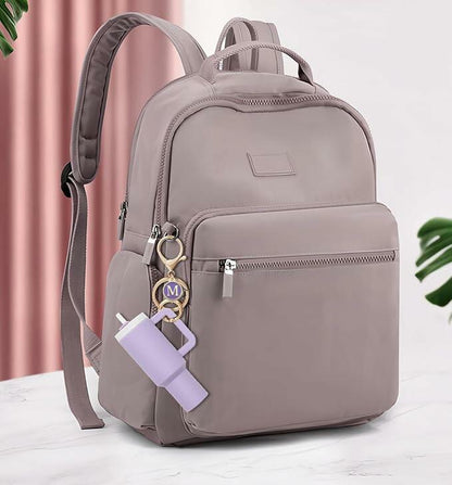 Sanyaa Initial Mini Cup Keychain Accessories Stanley Cup Purple B