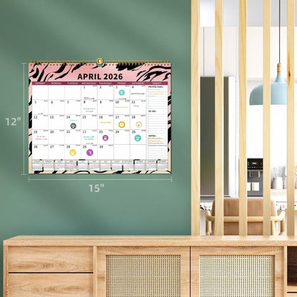 EYROZILL 2025-2026 Wall Calendar 17x22 Large Monthly Vertical 18 Month