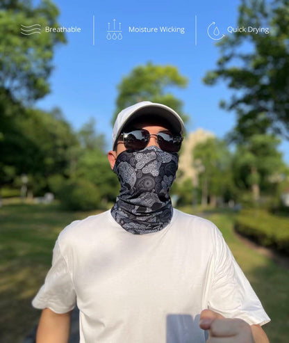 CycleZT Skull Neck Gaiter Mask Motorcycle Riding Fishing Cigar Skull One Size