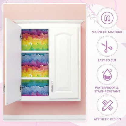 Nuanchu Magnetic Locker Wallpaper 12x12in 6pcs Colorful Waterproof Trimmable