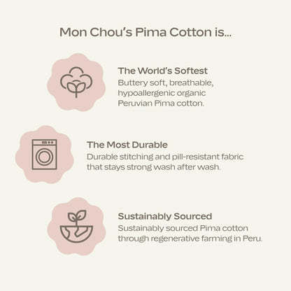 MON CHOU Organic Cotton Burp Cloths Baby 20x9.5 Meadow Cocoa