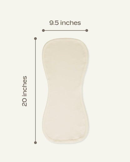 MON CHOU Organic Cotton Burp Cloths Baby 20x9.5 Meadow Cocoa