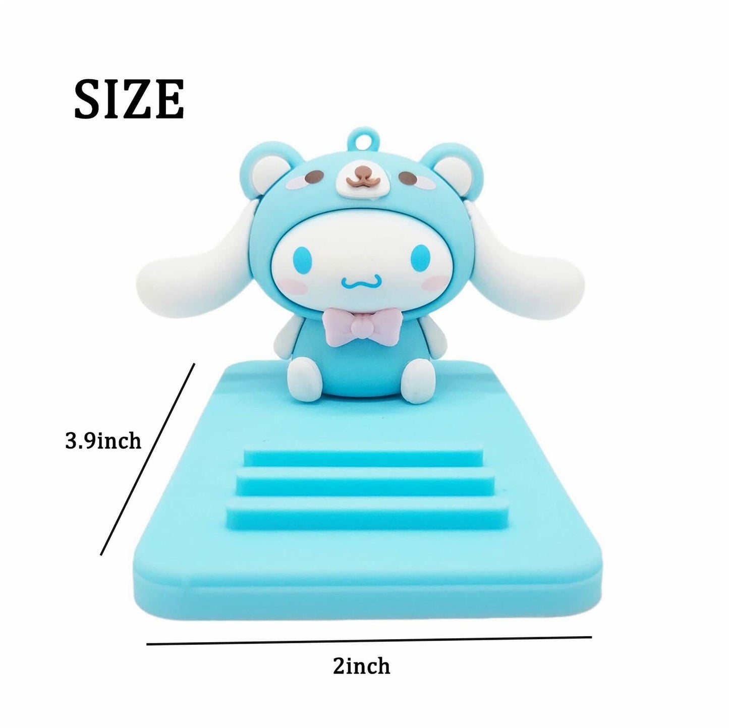 Sicpfuj Cute Phone Stand Desk Cell Phone Holder Blue Polyvinyl Chloride