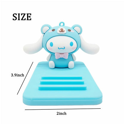 Sicpfuj Cute Phone Stand Desk Cell Phone Holder Blue Polyvinyl Chloride