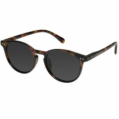 mosanana Polarized Round Sunglasses Small Tortoise Grey Casual Women MS52361