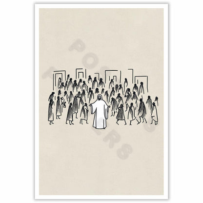 ZETCGSH Vintage Jesus Canvas Wall Art Poster 12x16 in Unframed