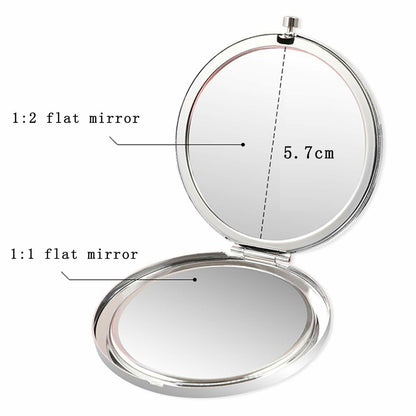 COFOZA Stainless Steel Rose Gold Compact Travel Makeup Mirror Classic Style