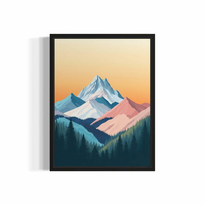aj decor Shasta Trinity Alps Wall Art Print Poster 8x10 Portrait Paper