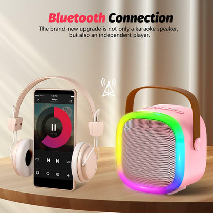 OUTUVAS Karaoke Microphone Machine for Kids Ages 4-12 Pink