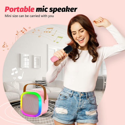 OUTUVAS Karaoke Microphone Machine for Kids Ages 4-12 Pink