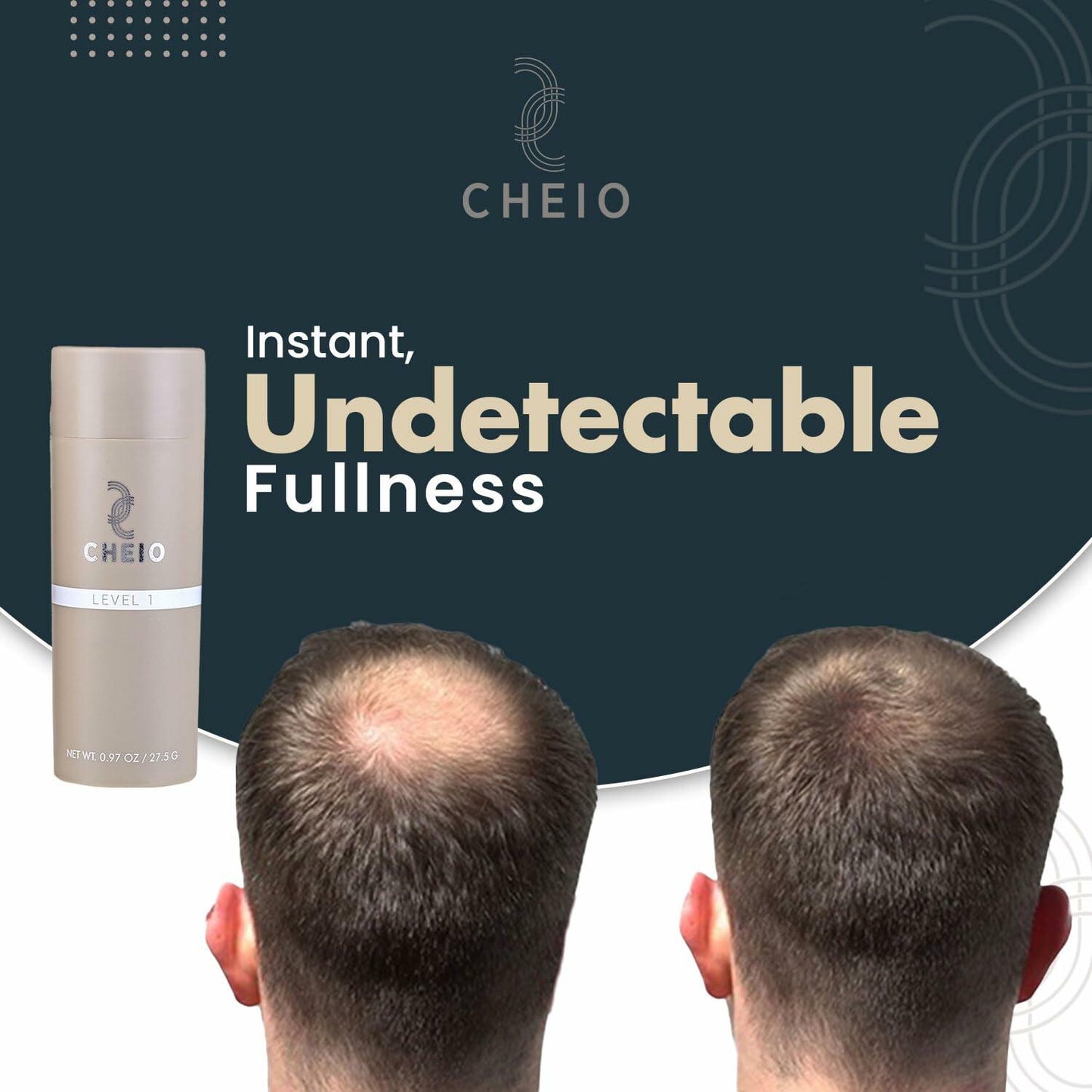 BestBy07/26 Cheio Hair Thickening Fibers 27.5g Level 1 Light Brown Keratin