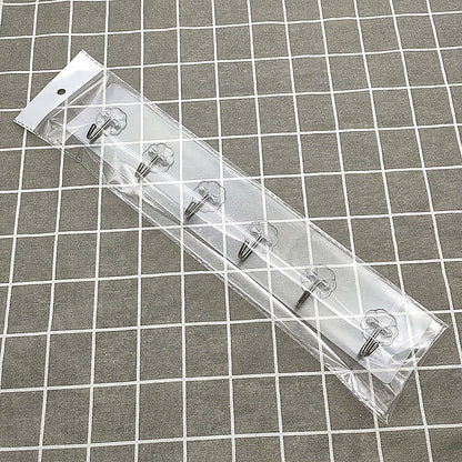 YAYETUR Strong Adhesive Wall Hook Acrylic Plum Blossom Transparent 2.8x2.8"