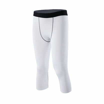 Smatstyle Men's 3/4 Compression Athletic Capri Leggings Size M
