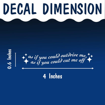 VIANGOZA Set 3Pcs As If You Could Mirror Decal Vinyl Waterproof 4 Inch