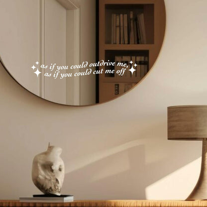 VIANGOZA Set 3Pcs As If You Could Mirror Decal Vinyl Waterproof 4 Inch