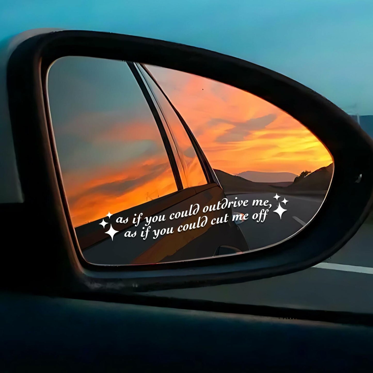 VIANGOZA Set 3Pcs As If You Could Mirror Decal Vinyl Waterproof 4 Inch