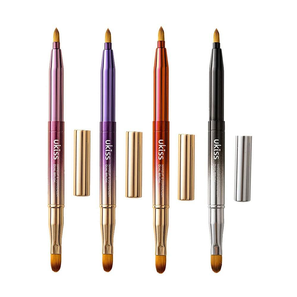 ukiss 4 Pcs Gradient Retractable Lip Brushes Makeup Tool Portable with Cap