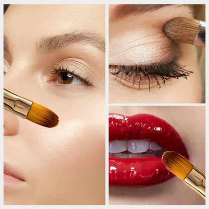 ukiss 4 Pcs Gradient Retractable Lip Brushes Makeup Tool Portable with Cap