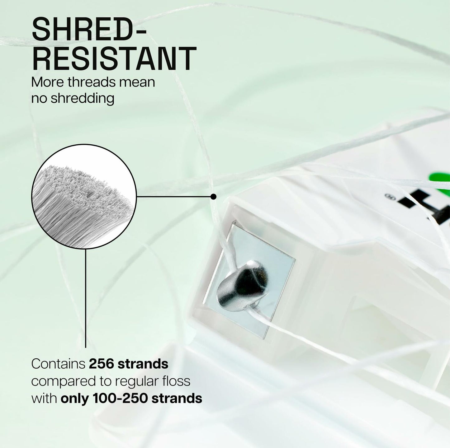 REACH Waxed Dental Floss Mint 55 yd 1 Pack PFAS Free Shred Resistant Green