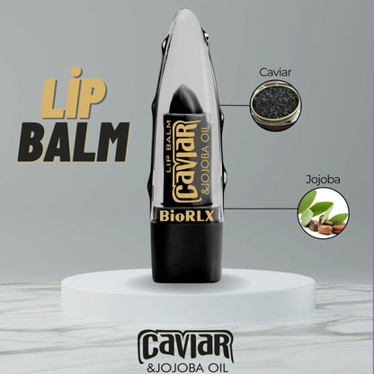 BioRLX Aloe Vera Lip Balm Caviar & Jojoba Oil 0.12oz Pack of 3