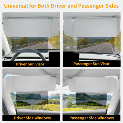 Uxcer Polarized Sun Visor Extender UV400 PC Lens Gray Sunshade Blocker