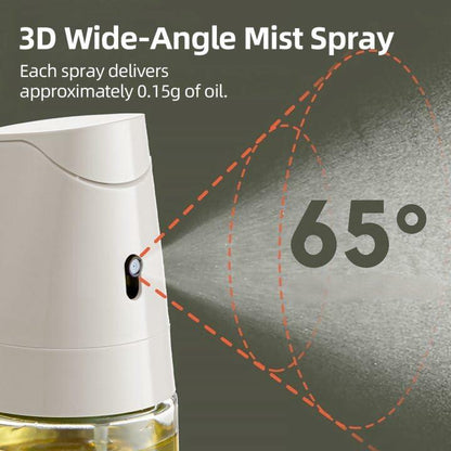 MDZF SWEET HOME Oil Sprayer 2 in 1 Olive Oil Dispenser 500ml White Glass