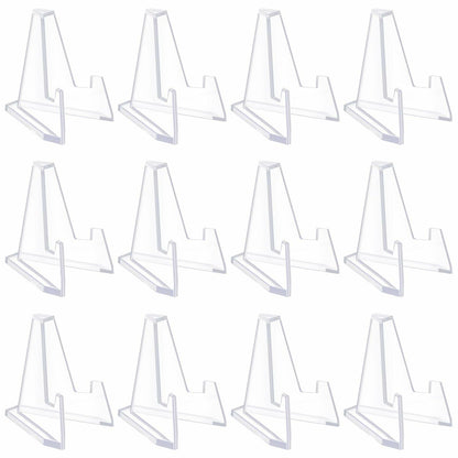 HiShutiao Acrylic Card Display Stand 2.68in White 12 Packs