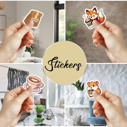 BIGZORO Waterproof Vinyl Tank Stickers Decals Pack 50 PCS