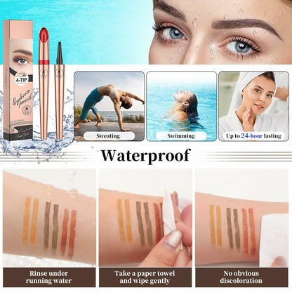 YIWANLLE 3D Microblading Eyebrow Tattoo Pencil Waterproof A-Gray 1 Count
