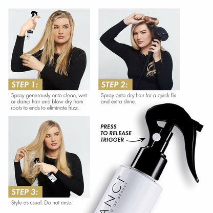 DAMANCI Empowering Blowout Spray Heat Protectant Hair 8oz White Citrus