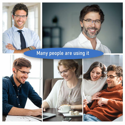 Anourney 3-Pack Men’s Reading Glasses Half Frame Blue Light +3.0 Gray/Black