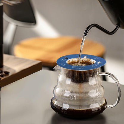 WCOINCIDENCY Coffee Filter Pour Over Maker with Lid Portable 30 Packs Wood Pulp