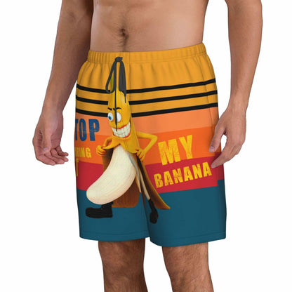 Fzryhaika Men's Quick Dry Cartoon Swim Trunks A-3 Size Medium