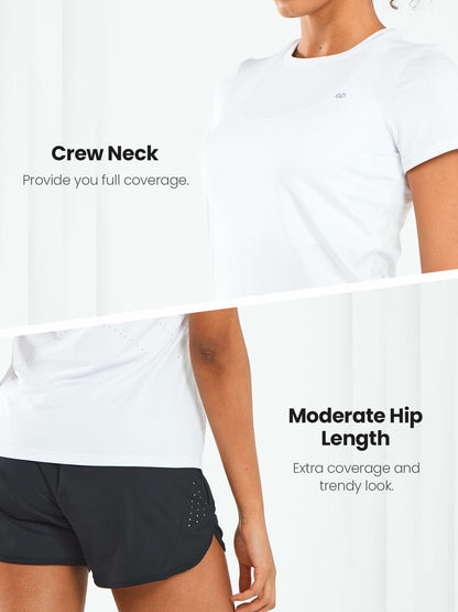 ALLZERO Feel Fit Workout Top Short Sleeve Athletic Tee White Size XL