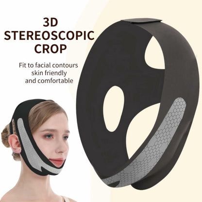 ROWMATE Graphene V-Line Mask Jaw Exerciser Chin Strap Black Size M