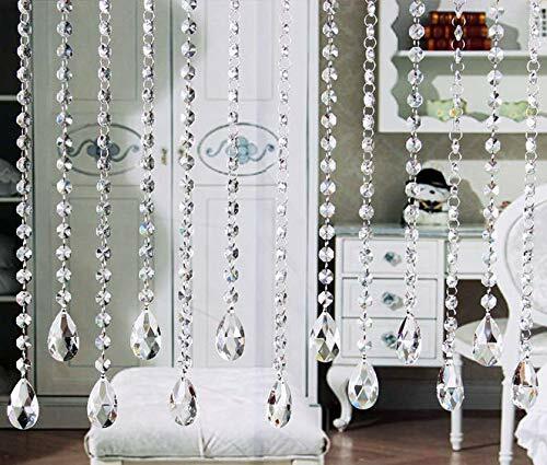 VOVOV 16 Pack 20" Clear K9 Optical Crystal Chandelier Pendants Beads