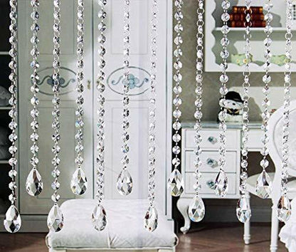 VOVOV 16 Pack 20" Clear K9 Optical Crystal Chandelier Pendants Beads