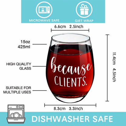 Pokolllee Funny Wine Glass Gift for Hairdresser Makeup Artist Clear Glass