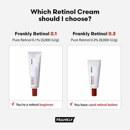 BestBy12/26 FRANKLY Retinol 0.1% Cream 1.01oz Night Anti-Aging Korean Skin Care