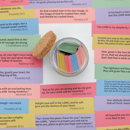 NStuiv Prayer Cards Scripture Bible Verses Jar Religious Gift for Growth