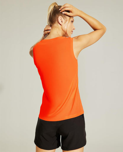 Haimont Women's Sleeveless Workout Tank Top Dry Fit Orange Size XS
