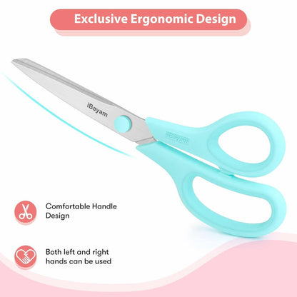 [Like New] iBayam 8" All Purpose Scissors 3-Pack Ultra Sharp 2.5mm Blade Shears