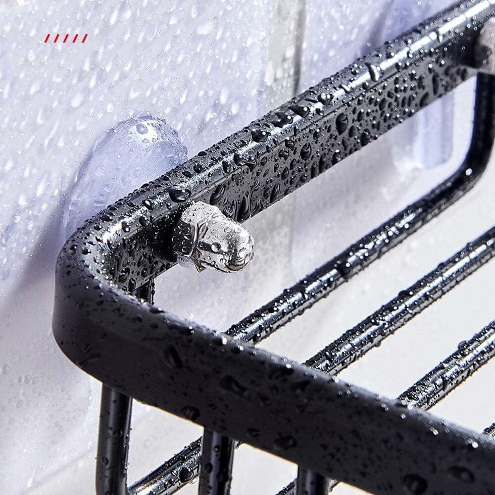 2Pcs Gold Soap Dish Hanging Drain Rack Self Adhesive Bathroom Accessories
