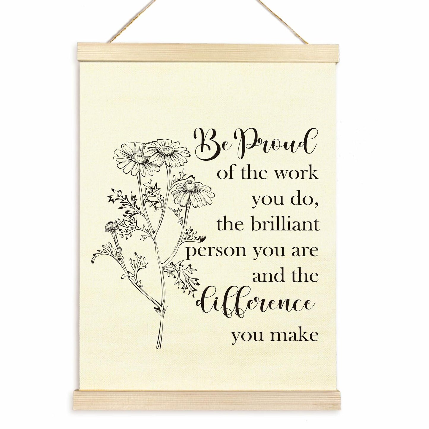 TAEDIN Mental Health Wall Art Poster Hanger Frame 12x16 White Wood