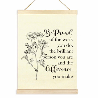 TAEDIN Mental Health Wall Art Poster Hanger Frame 12x16 White Wood