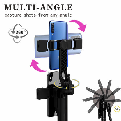 OUSHAACK 69in Phone Tripod Selfie Stick Lightweight Stand with Remote