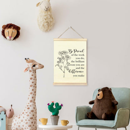 TAEDIN Mental Health Wall Art Poster Hanger Frame 12x16 White Wood