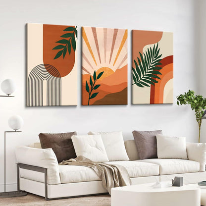 FEOWE 3Pcs Floral Botanical Canvas Wall Art Multicolor 12x16in Set